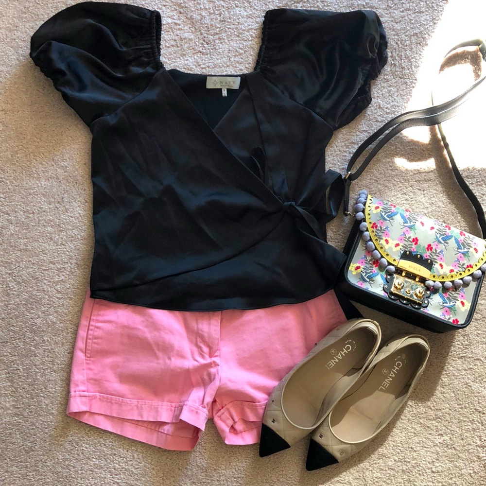Silk Black Top.
